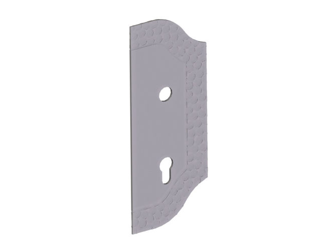 Decorative plate for gates 265x105, t3, a90, d19mm