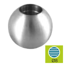 Záslepka výplně D8 nerez. koule D20 AISI304, D20/d