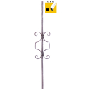 Decorated rod 12x12, h900mm
