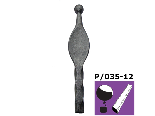 Kovaná špice,brána,plot,plotová tyčka h150mm