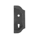 Decorated gate plate, right side, 268x107, t3, a90, D20mm