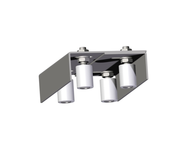 Adjustable 4 roller guide plate INOX,135-175x220mm