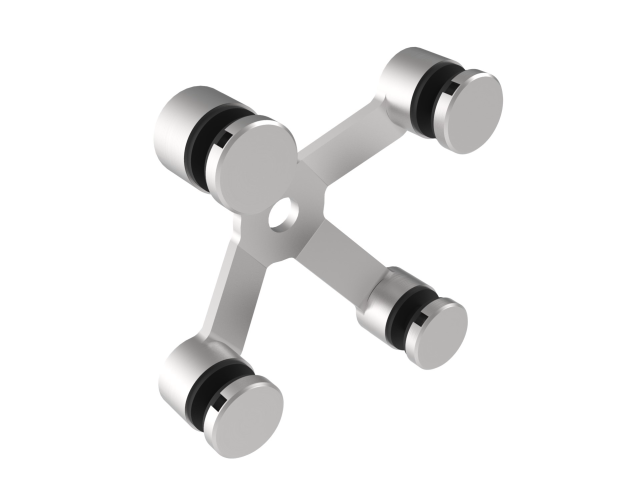 Uchwyt do szkła spider poczwórny AISI304, 4xD30mm