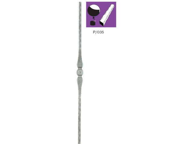Decorated rod P/035A-12, 36x900mm