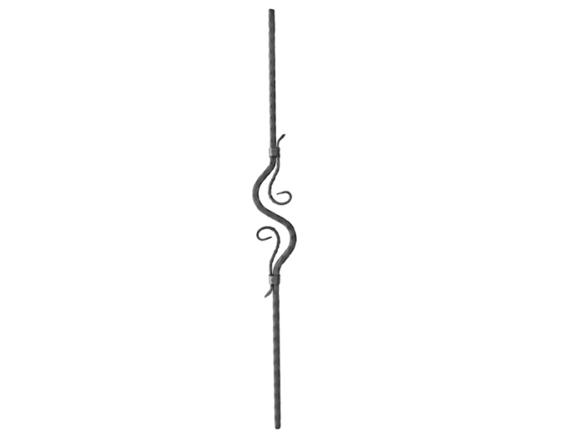 Decorated rod h900, b85mm, P/035A-12x12