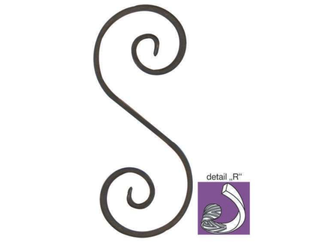 Scroll "S" 200x85, 12x6mm
