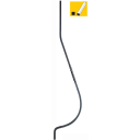 Decorated forged rod h900, 12x12mm