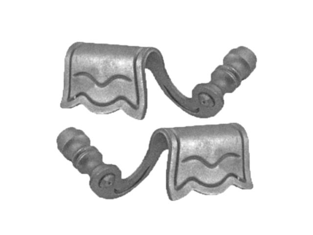Klika, brána, bránka L121, d19mm, Fe