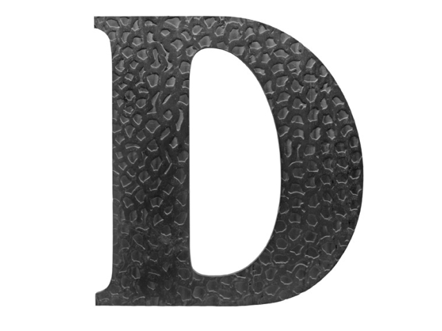 Písmeno kované "D" h170mm