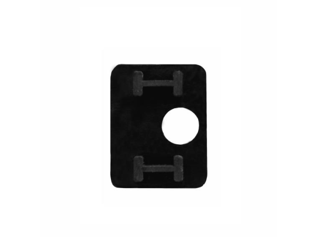 Rubber inlay for glass clamp