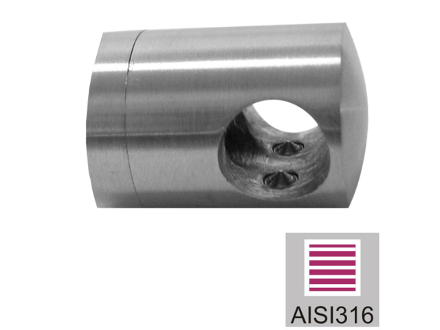 Crossbar holder - connector AISI316, d12/D40x40mm