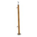 Pfosten, Buche - links AISI304+BEECH, D42,4x2/2