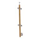 Pole AISI304+BEECH, D50, H1000mm, D42,4x2