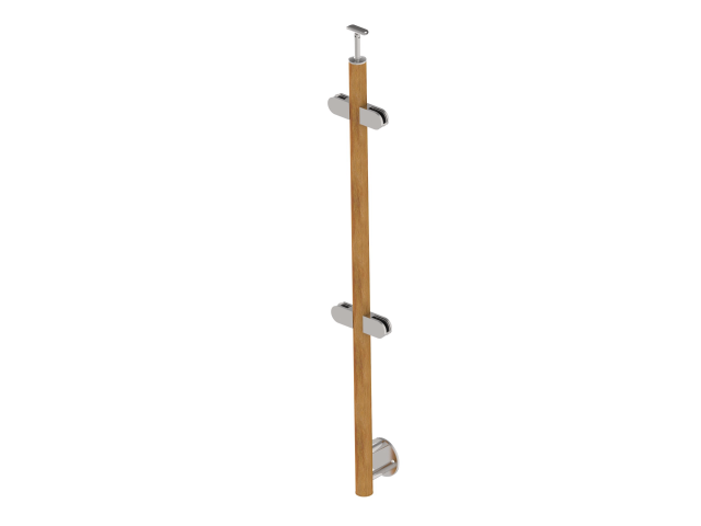 Beech pole D50m AISI304+BEECH, D42,4/4xModel22/H10