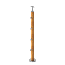 Wooden pole DUB (OAK) D50mm, 4xd12mm, v=90 cm, VK-