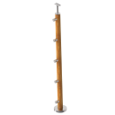 Wooden pole DUB (OAK) D50mm, 5xd12mm, v=100 cm, VK