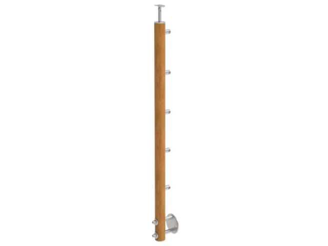 Oak pole D50/5x12mm, h=100cm, BK- straight