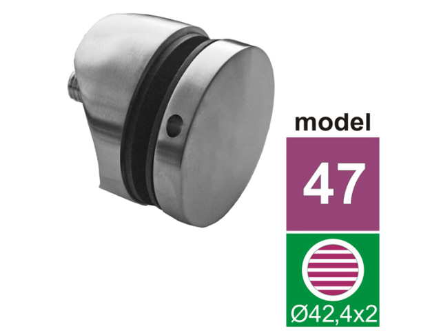 Uchwyt szkła punktowy AISI316, D42,4x2/D50/H10/T8-