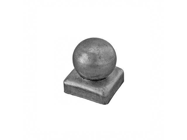 Pole cover with ball 40x40, D40, t0,7mm