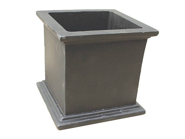 Szürkeöntvény virágcserép 160x160x160mm, cast iron