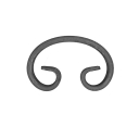 Scroll "C" h100, b65, 12x6mm