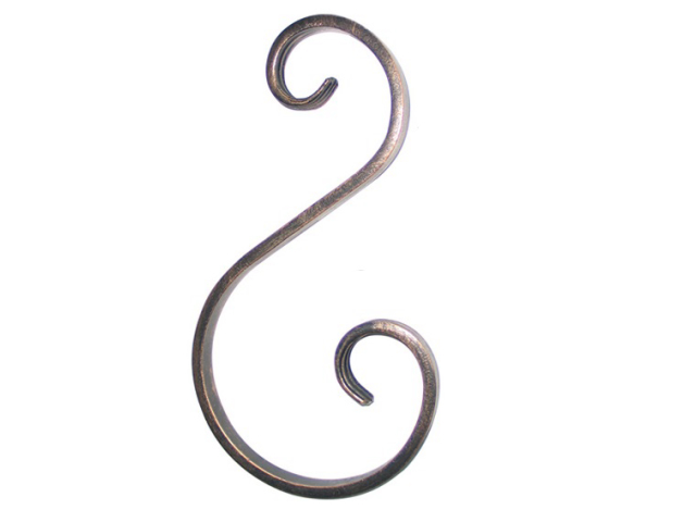 Scroll "S" h200, b85/50, 12x6mm