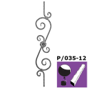 Zierstab mit Element h900, b160mm, P/035A-12x12