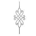 Decorated rod h900, b290, 12x12/12x6mm