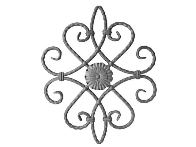 Rosette h530, b420, P/035A-12x12mm