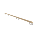Wooden handle oak and stainless steel holders, L4000mm