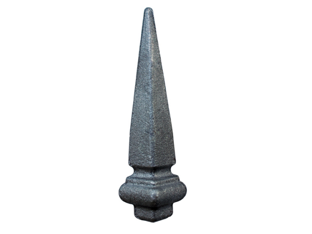 Kovácsolt csúcsdísz h107, b25, n15x15mm