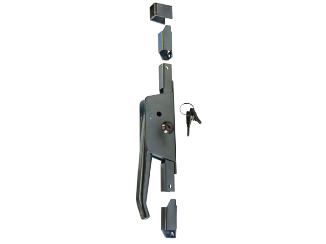 Pákový uzávěr se zámkem Zn, L160mm