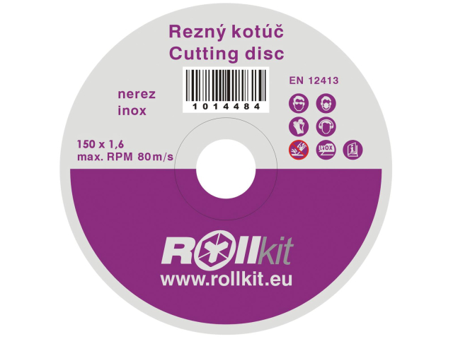 Cutting disc for stainless steel, D150, d22,2 , t1,6mm
