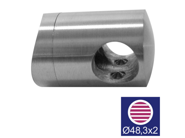 Crossbar holder, connector AISI316, d12/D48,3mm