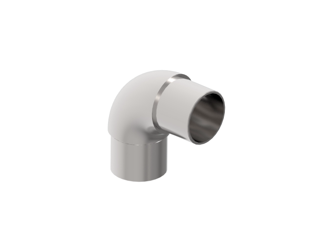 Stainless steel flush angle AISI304, D48,3x2mm/90°