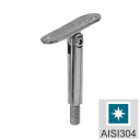 Držák madla, Lesk, zábradlí AISI304, 40x40x2/M10mm