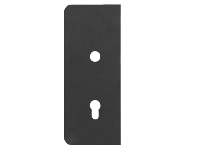 Lock plate smooth 265x105, t2, 90mm