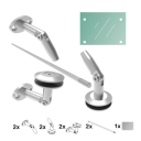 Vordachsystem mit Glas AISI304, M12mm