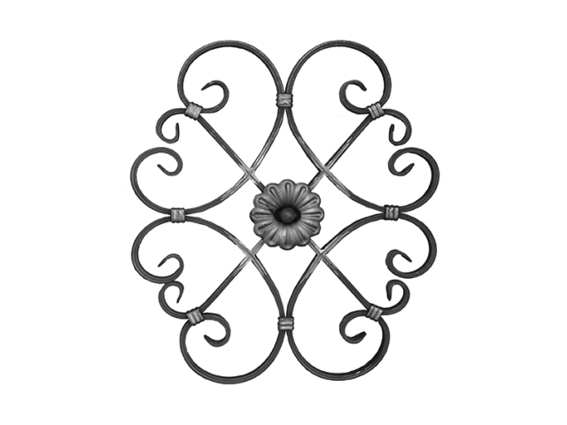 Rosette h480, b410, 16x8mm