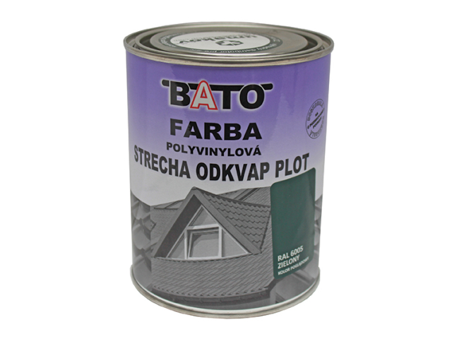 Barva polyvinylová, zelená RAL6005 satin 1kg=0,8kg