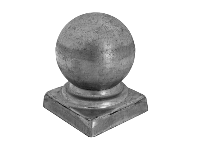 Pfostendeckel mit Kugel 60x60, h76, D60mm, t0,8mm
