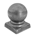 Pfostendeckel mit Kugel 60x60, h76, D60mm, t0,8mm