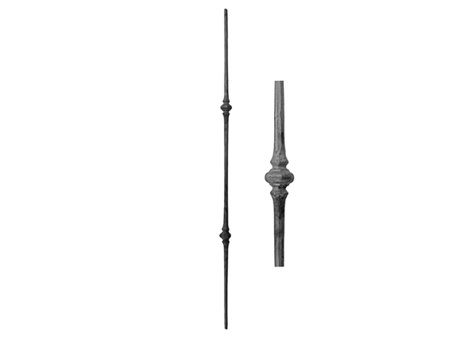 Kované zábradlí, kovářství h1000, b27, D12mm