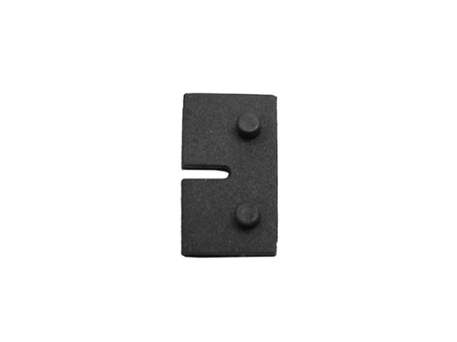 Rubber inlay for glass clamp