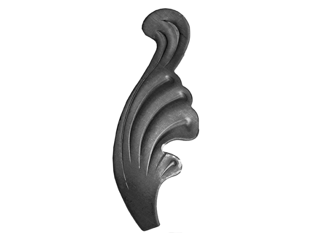 Zierblatt - rechs h115, b40, t2mm