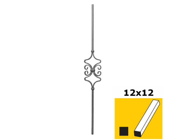 Tralka zdobiona h900, b120mm, 12x12mm