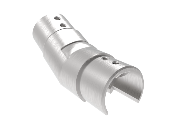 Flush angle for handrail on glass railing