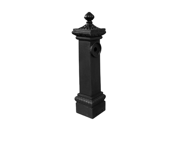 Cast iron sink 630x140x140mm, cast iron, black