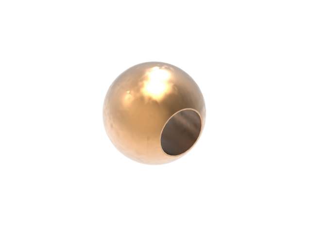 End Ball Brass Mosadz, D25/d12mm