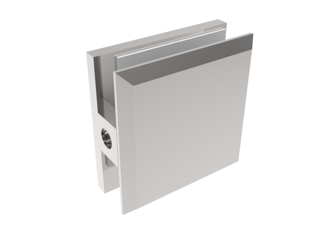 Glass clamp, Zamak, 45x45x20/T 8-10 mm